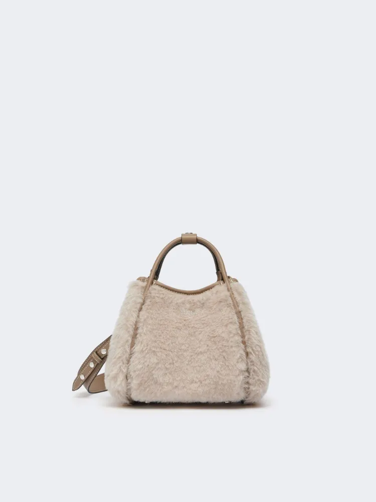 Marine Fluffy Top Handle Bag