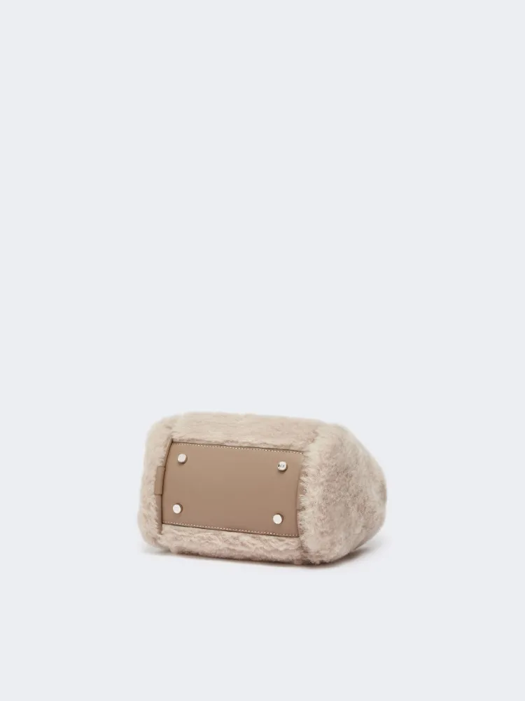 Marine Fluffy Top Handle Bag