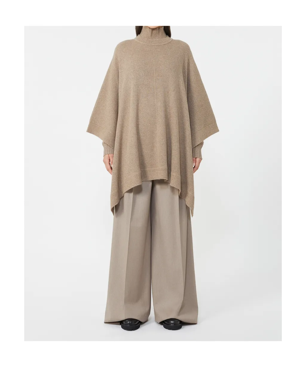 Turtleneck Knit Cape