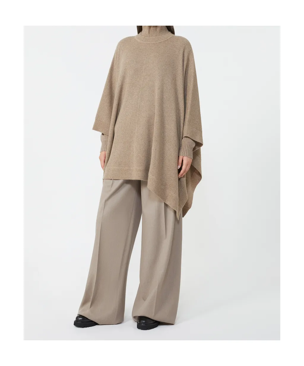 Turtleneck Knit Cape