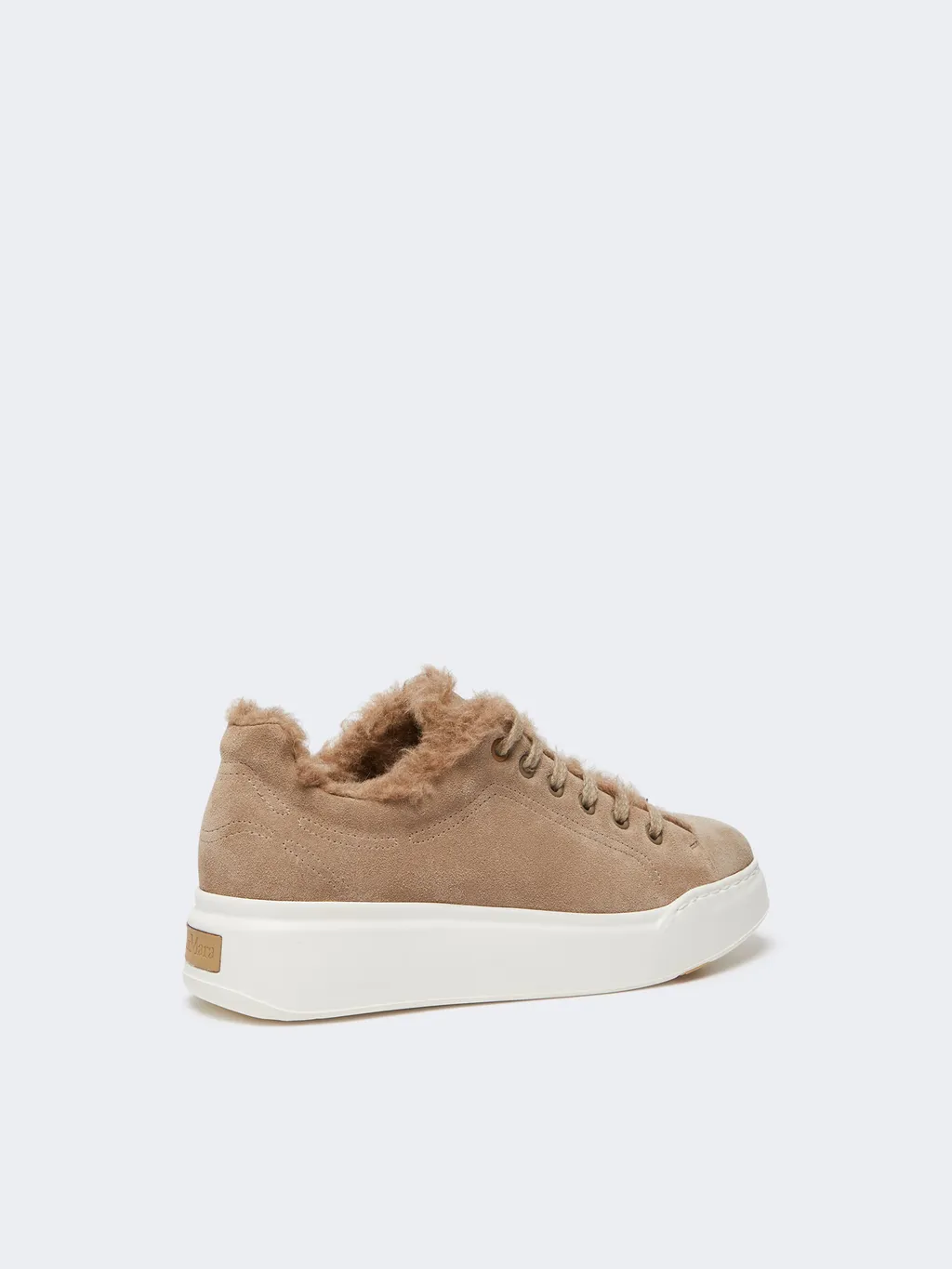 Sneakers In Suede, And Alpaca And Cashmere Teddy Fabric
