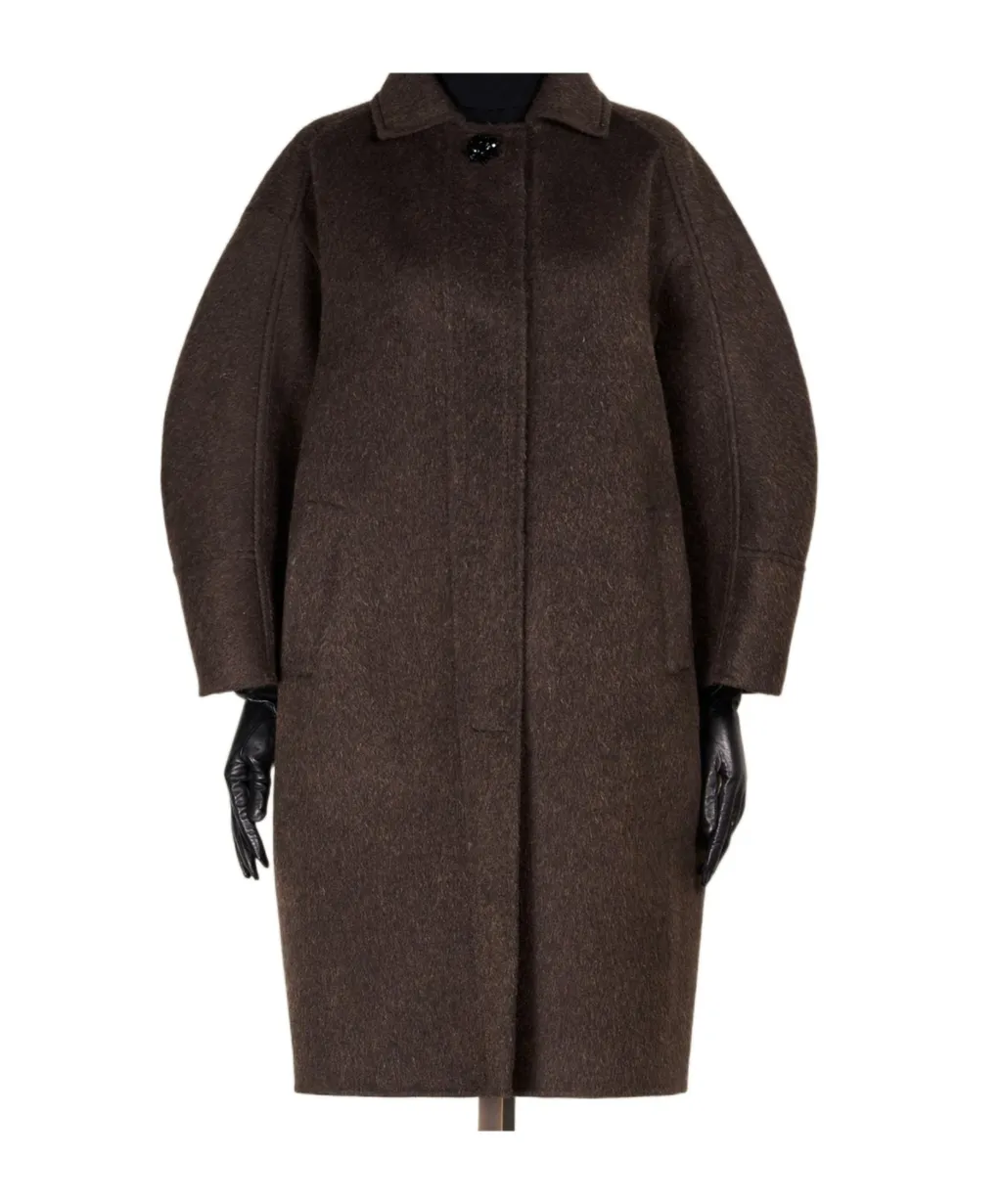 Wool And Mohair Cocoon Coat