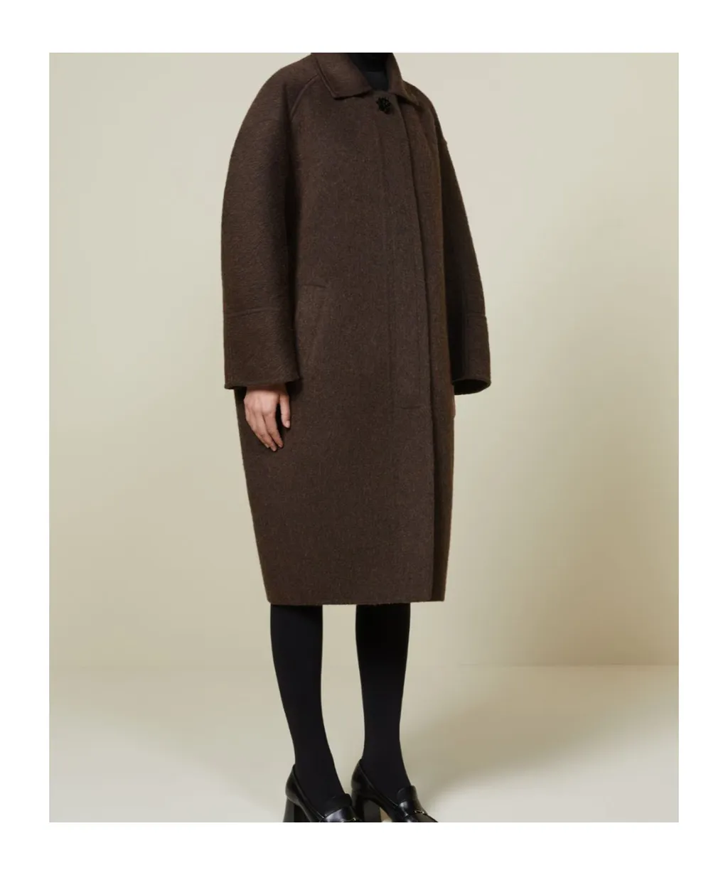 Wool And Mohair Cocoon Coat