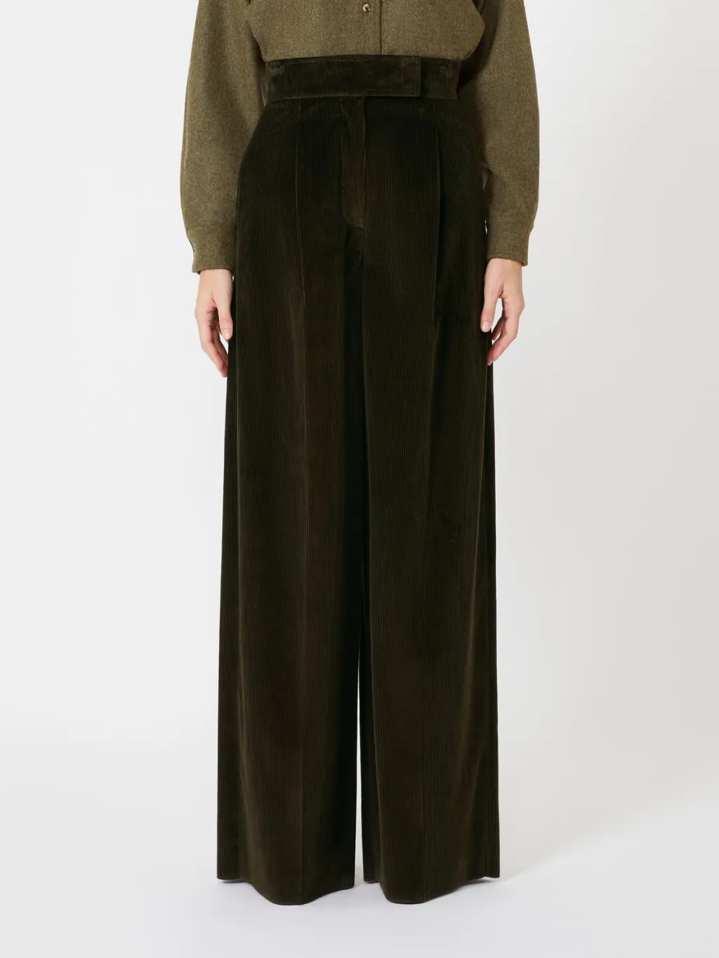 Bosso1234 High-Waist Wide-Leg Pants
