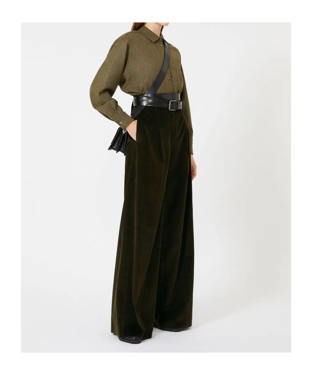 Bosso1234 High-Waist Wide-Leg Pants
