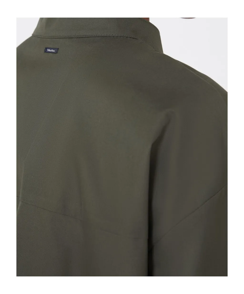 Cotton Mandarin-Neck Shirt