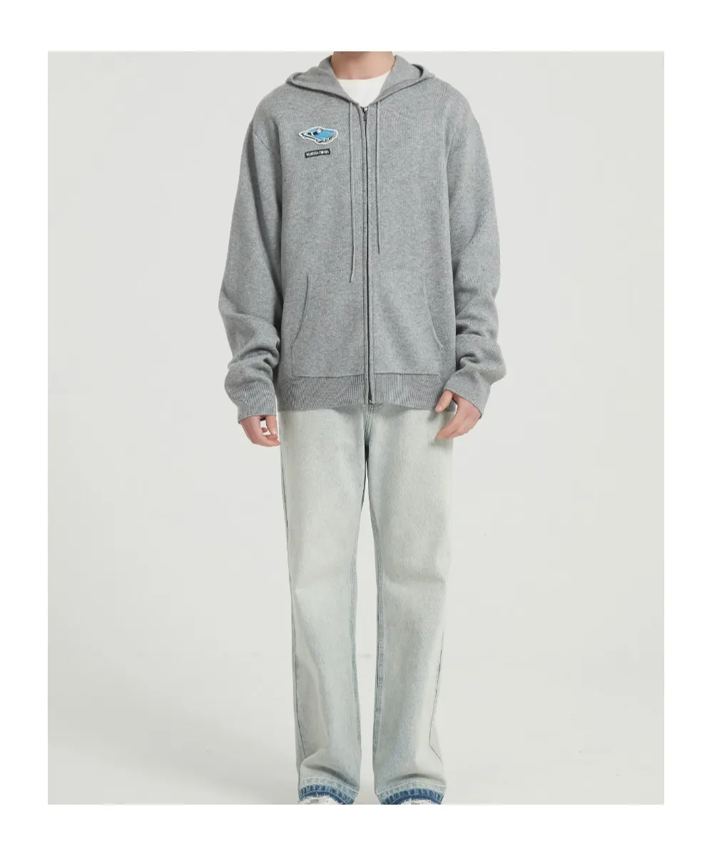 Long-Sleeved Zip-Up Sweatshirt