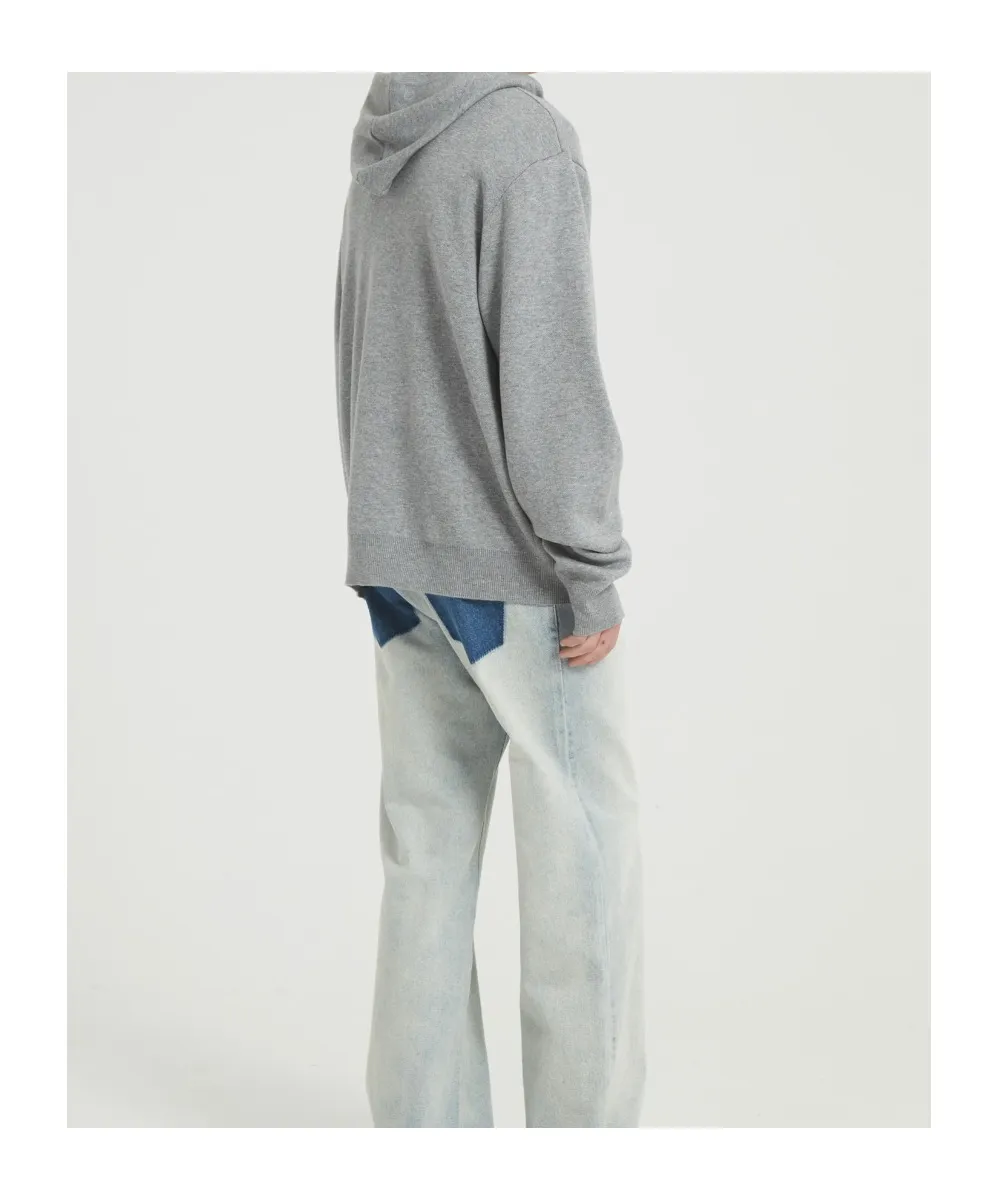 Long-Sleeved Zip-Up Sweatshirt