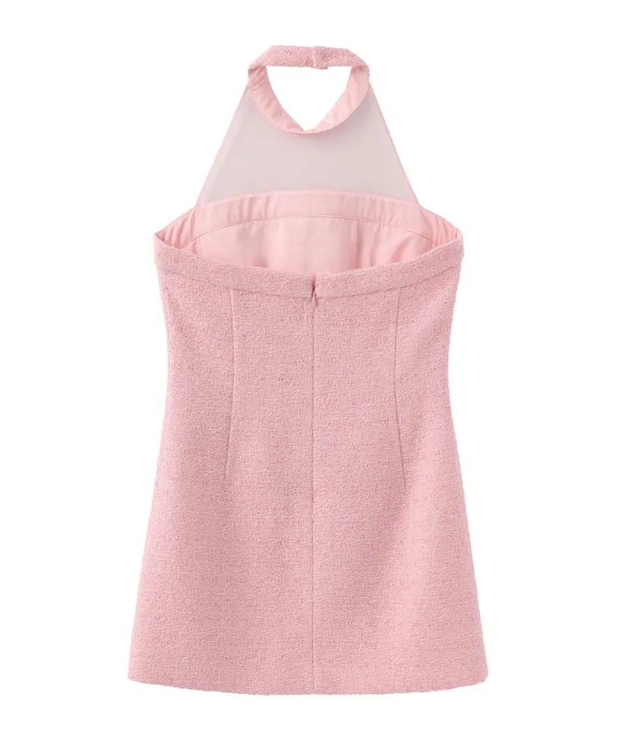 Mesh Halterneck Dress
