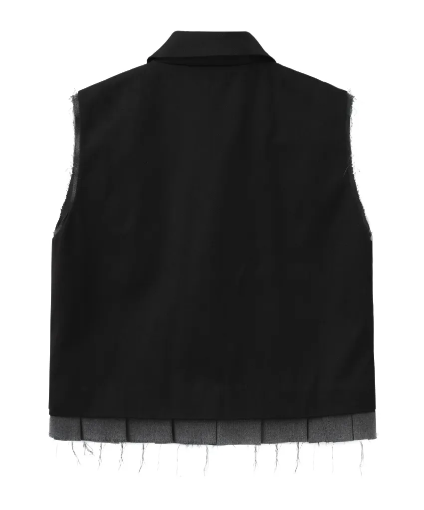 Raw-Edge Logo Vest