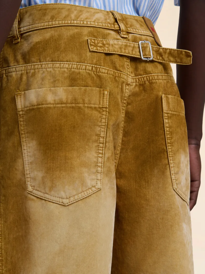 Flocked Denim Trousers