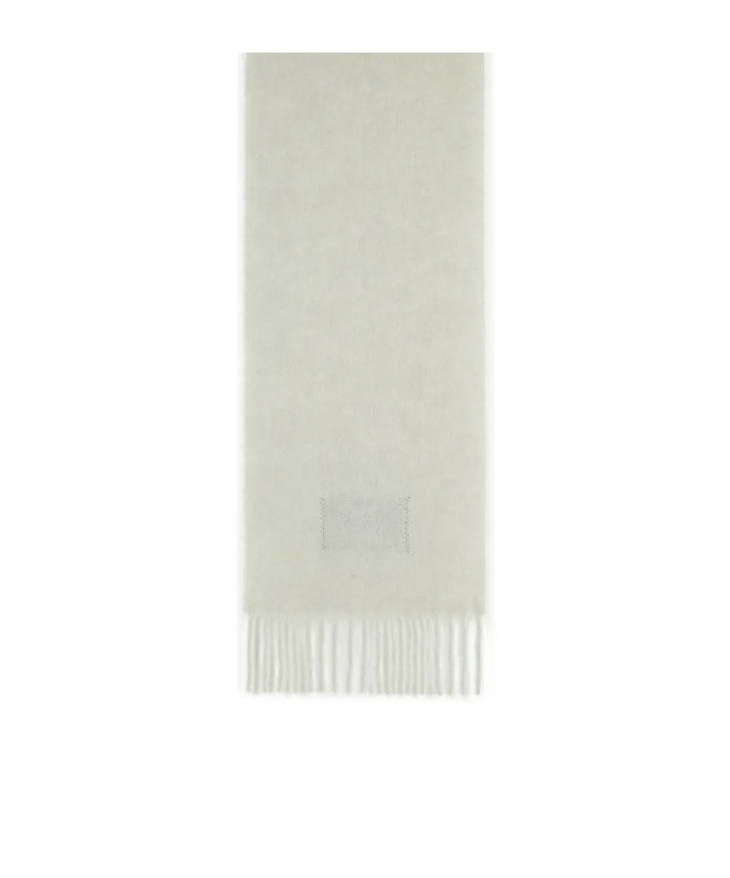Logo Patch Fringed-Edge Scarf