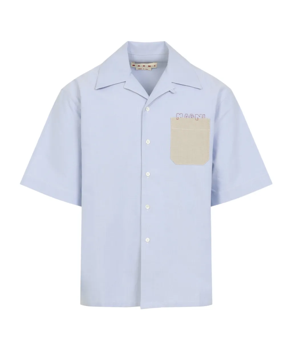 Short Sleeved Logo-Embroidered Shirt