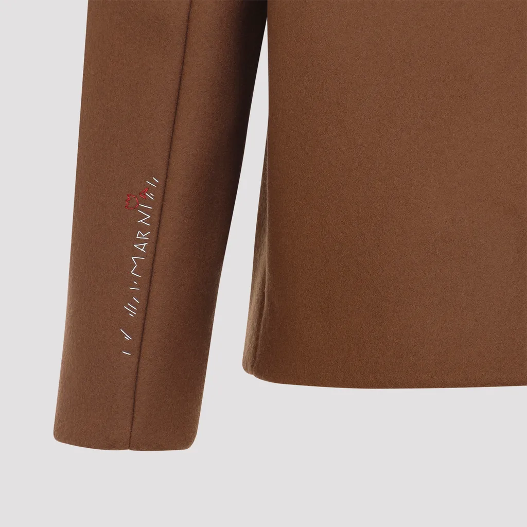 Textured-Collar Pocket Jacket