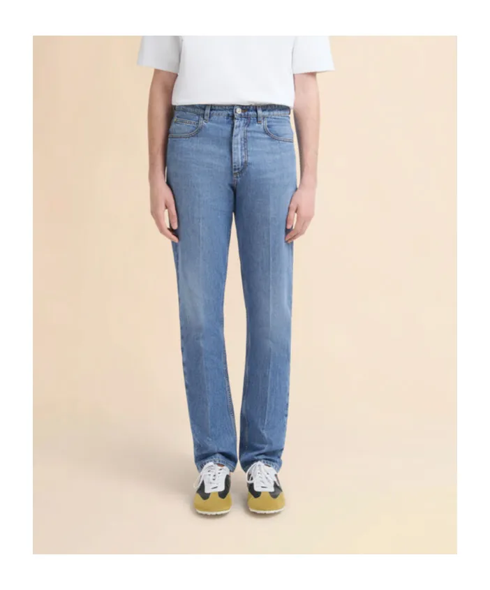 Straight Leg Denim Jeans