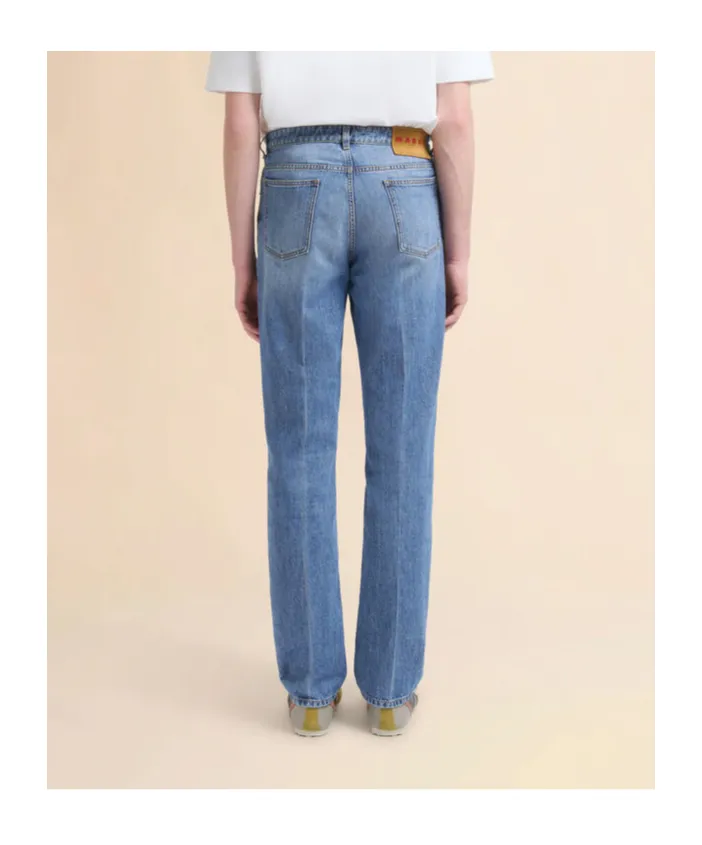 Straight Leg Denim Jeans