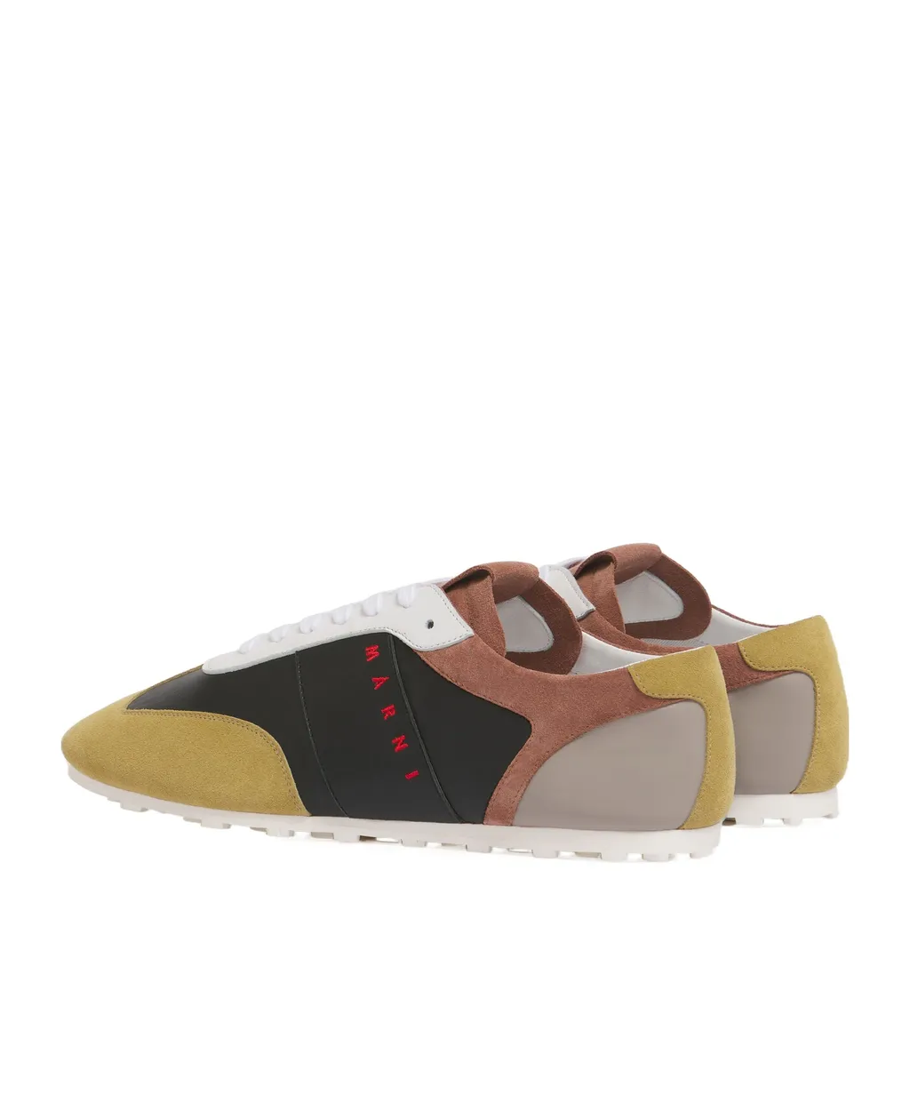 Logo Printed Colourblock Lace-Up Sneakers