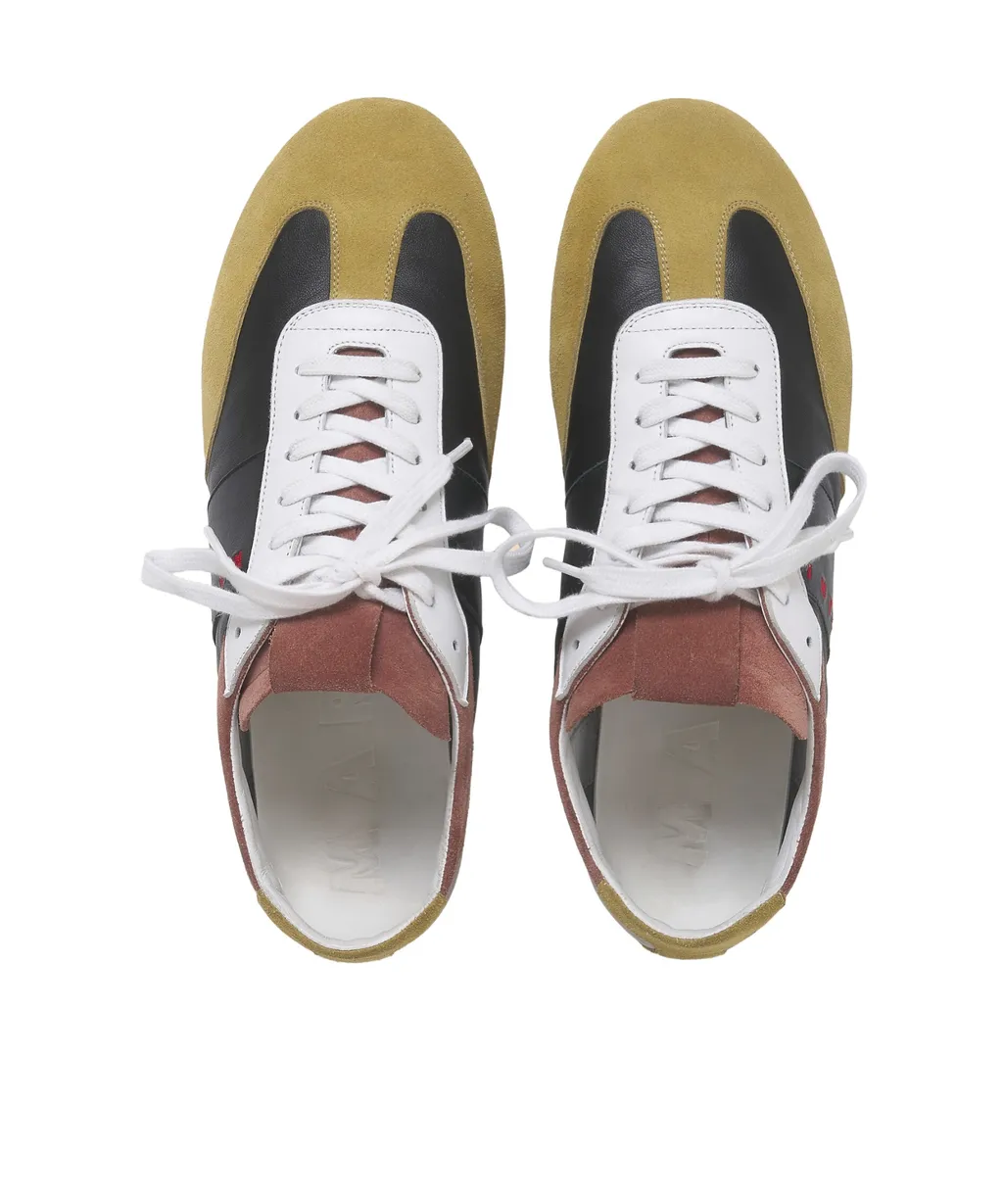 Logo Printed Colourblock Lace-Up Sneakers