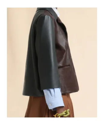 Black Leather And Pony Hair Jacket