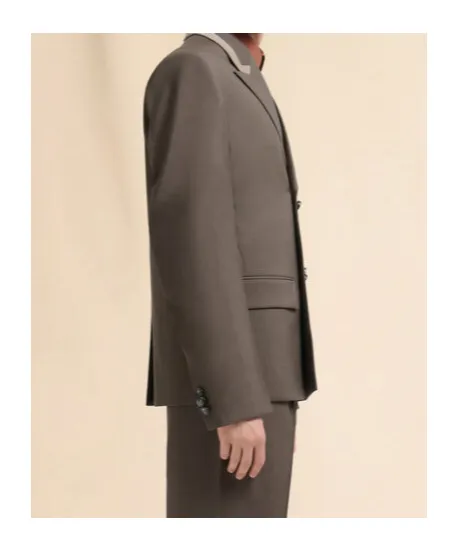 Double-Breasted Wool Blazer With Marni Mending