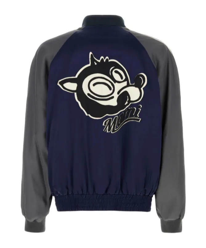 Logo Flocked Zipped Jacket