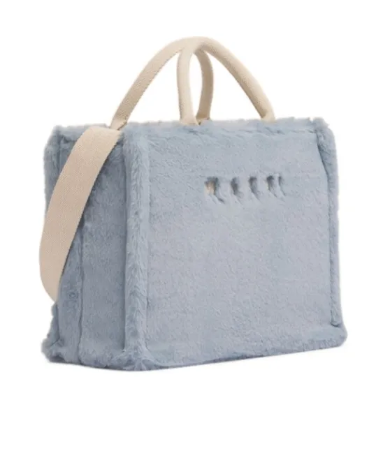 Faux Fur Basket Shopper