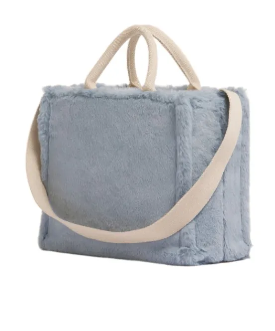 Faux Fur Basket Shopper