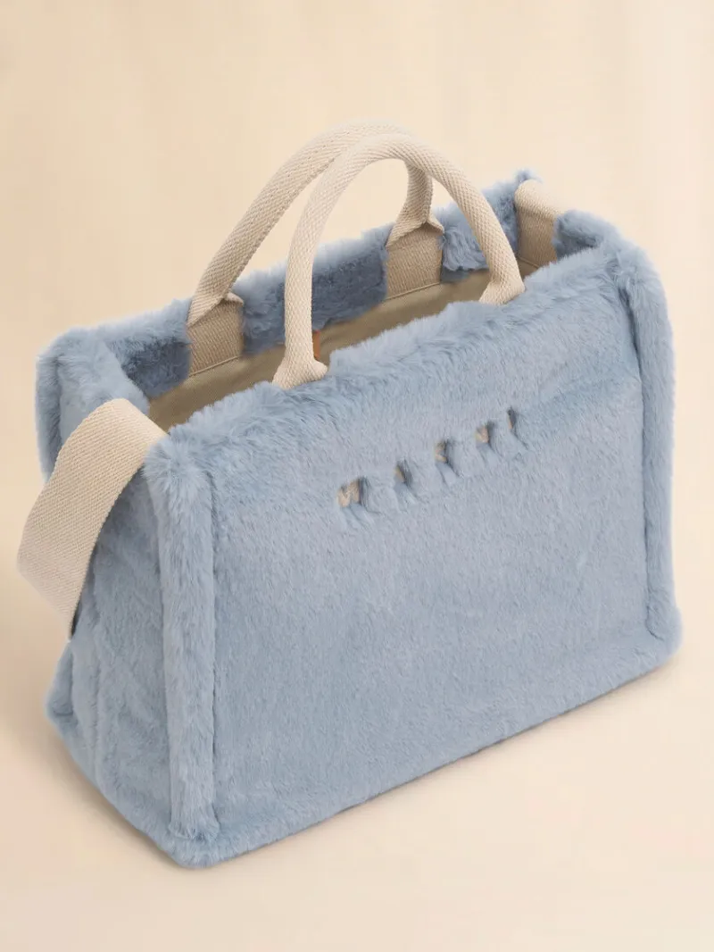 Faux Fur Basket Shopper