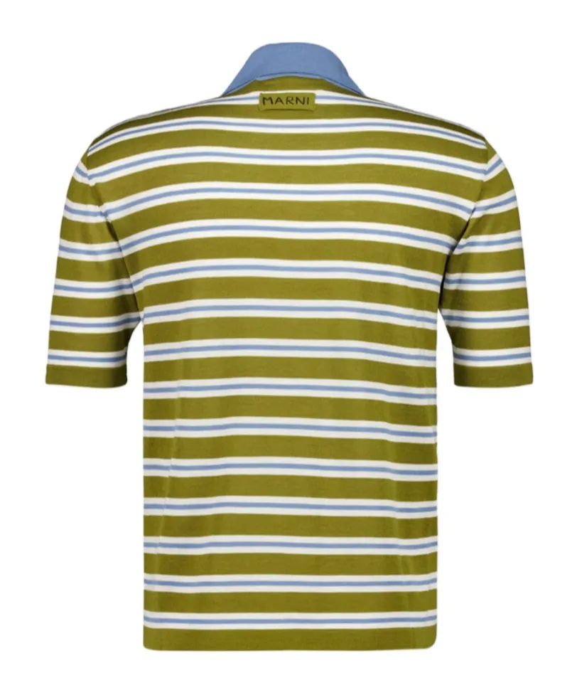 Striped Wool Polo Shirt