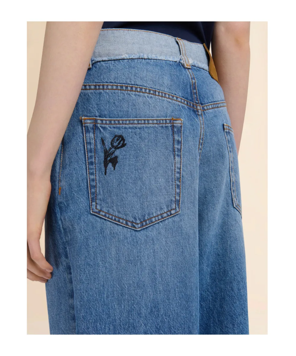 Denim Embroidered Jeans