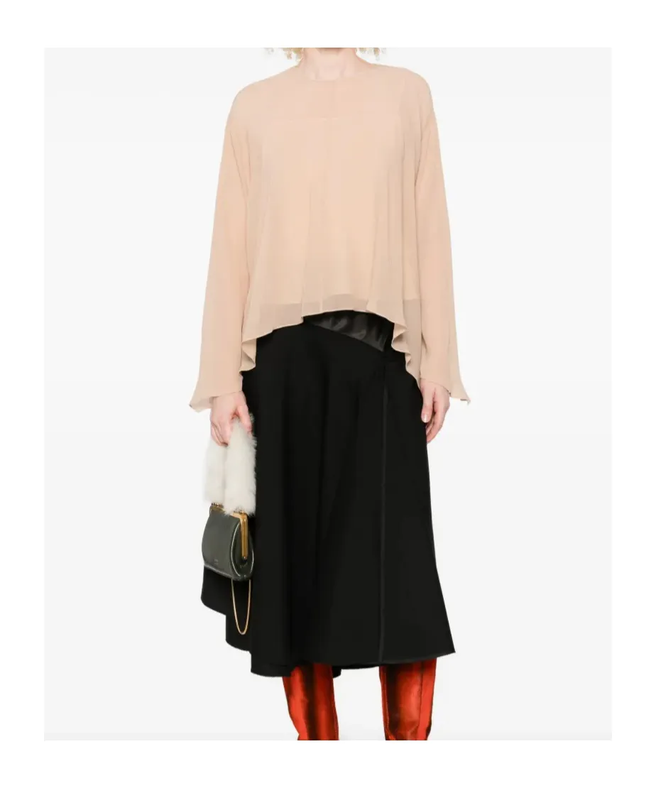 Asymmetric-Draped Blouse