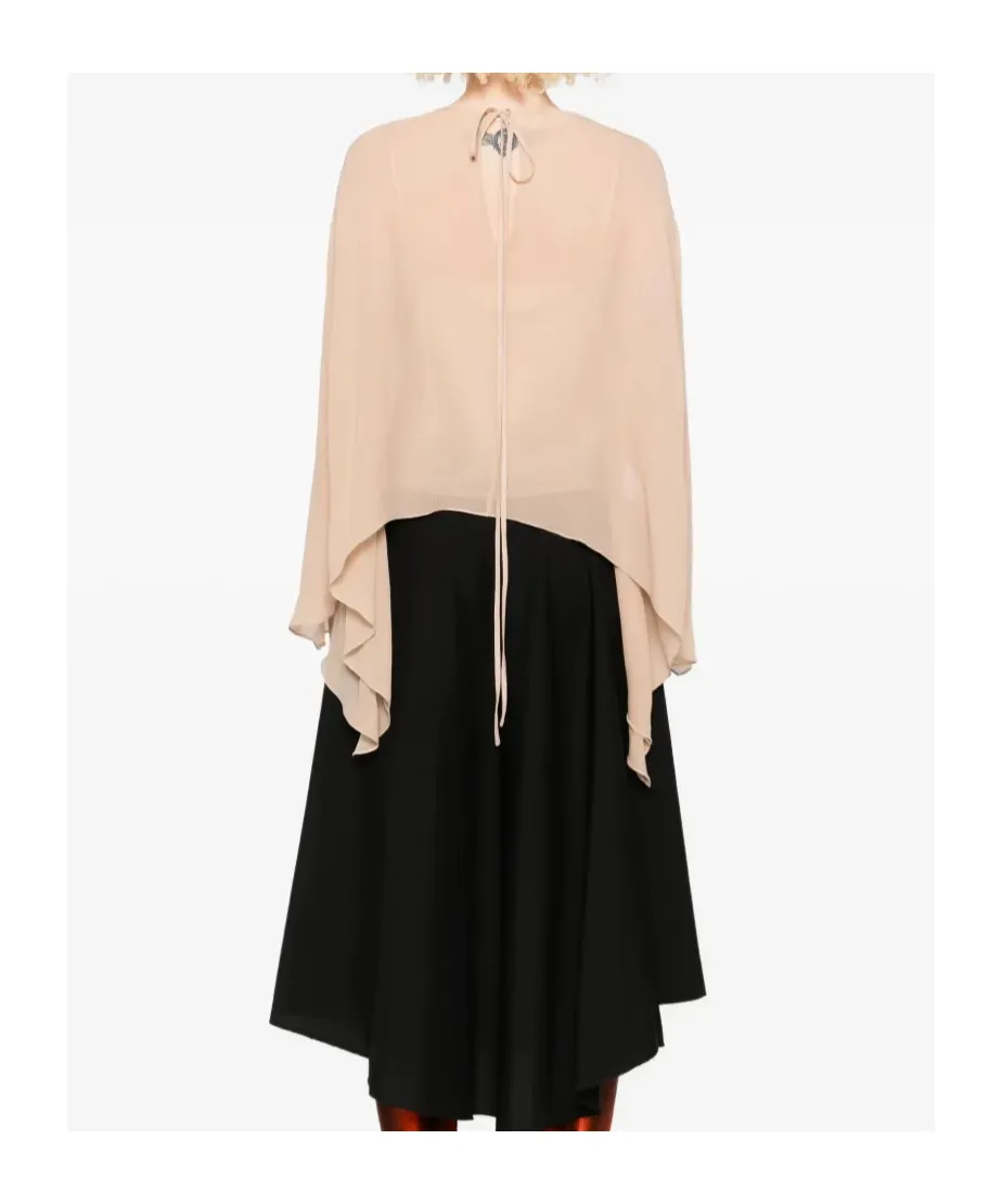 Asymmetric-Draped Blouse