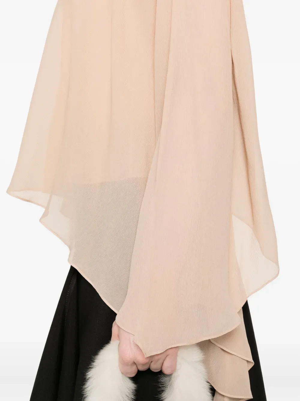 Asymmetric-Draped Blouse