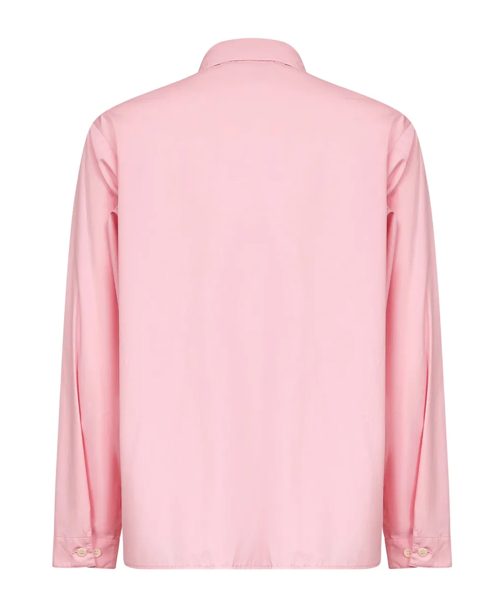 Logo-Printed Long-Sleeved Zipped Shirt