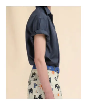 Organic Cotton Poplin Bowling Shirt