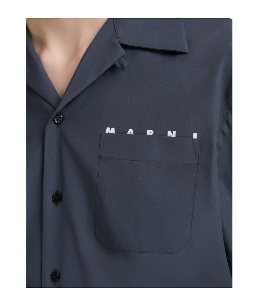 Organic Cotton Poplin Bowling Shirt