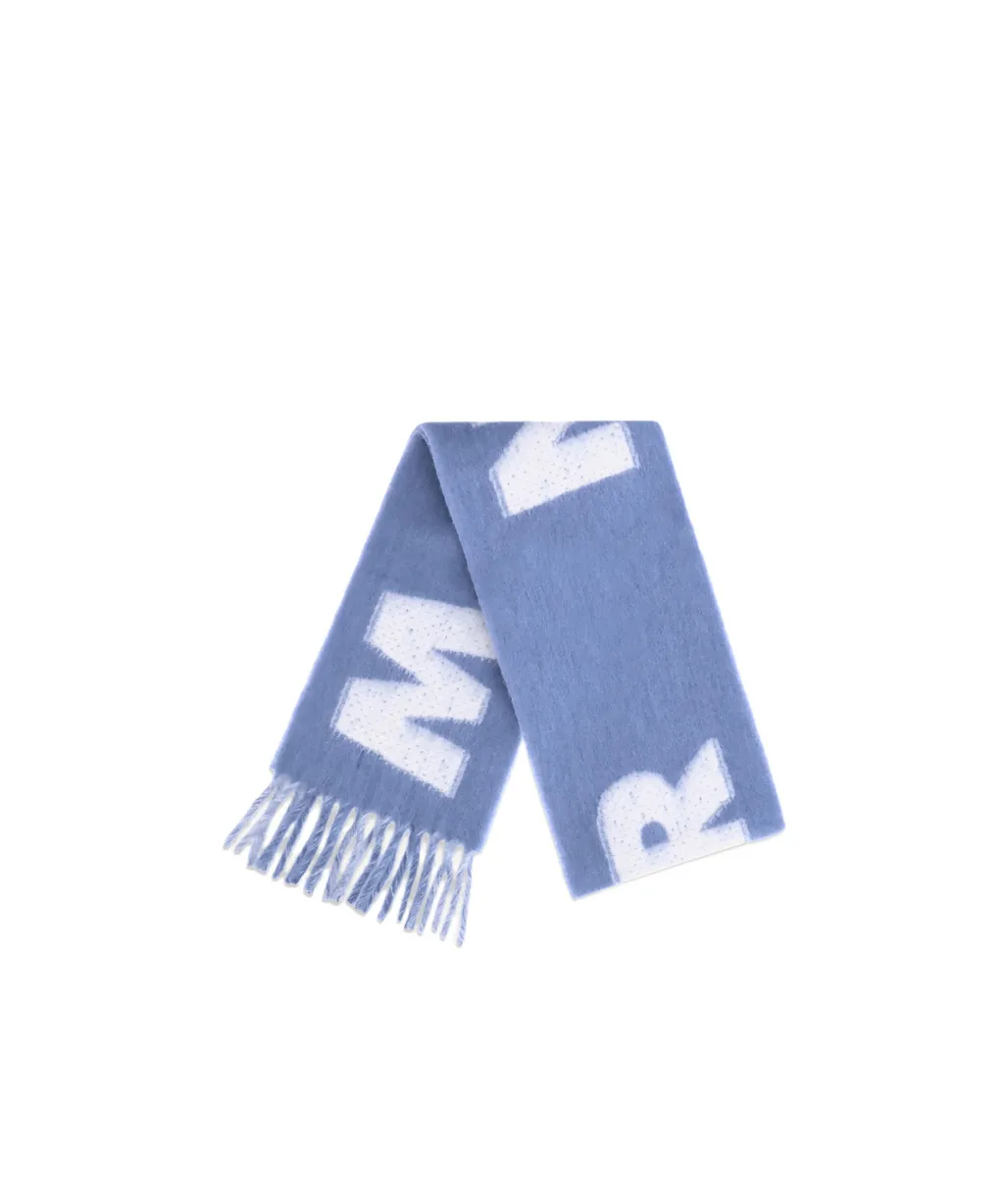 Logo Patch Fringed Scarf
