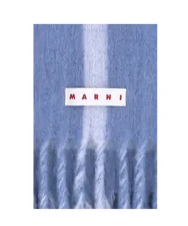 Logo Patch Fringed Scarf