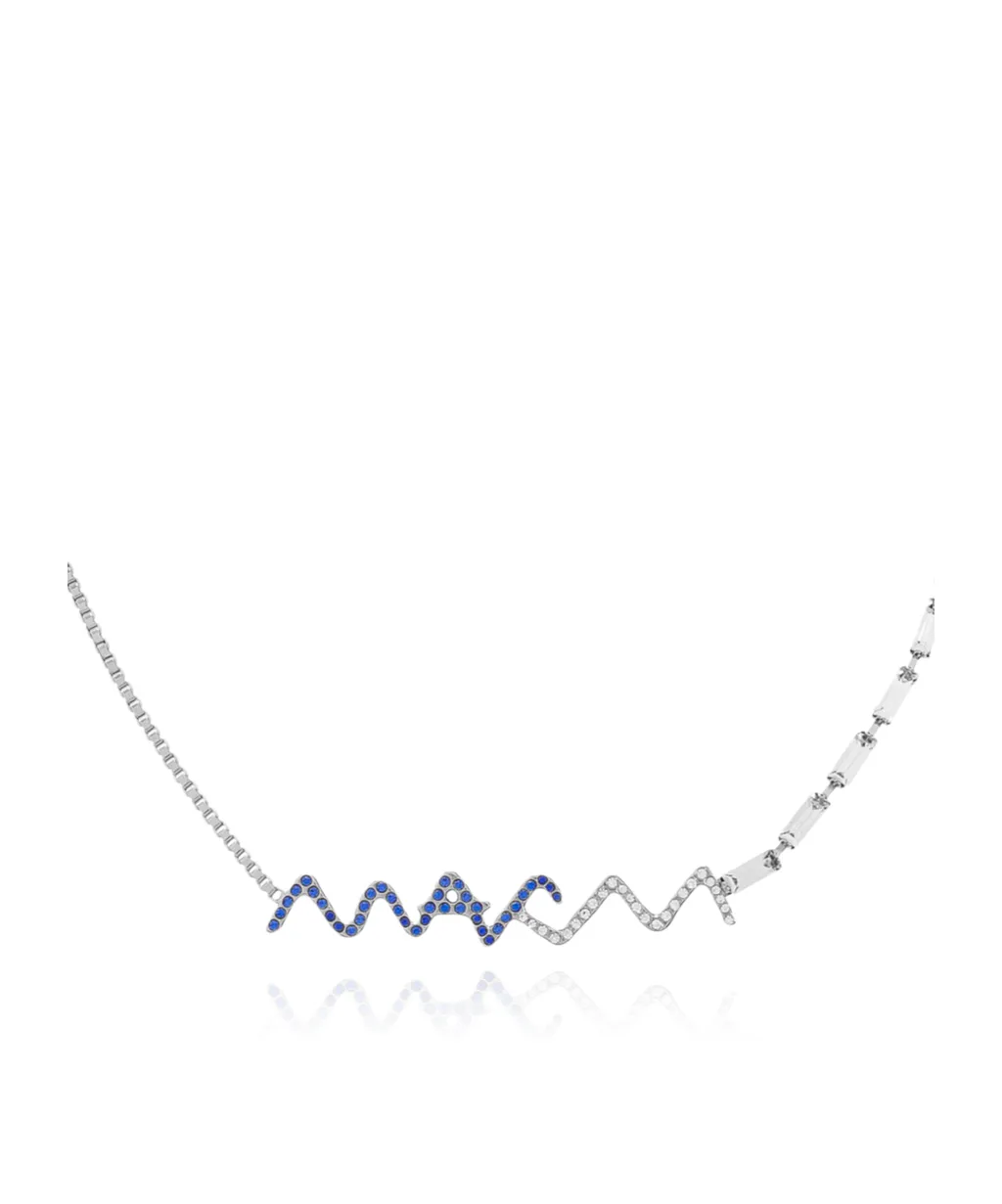 Sapphire Wave Necklace