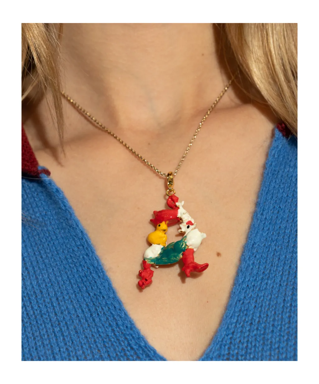 Enamel Duck Pendant