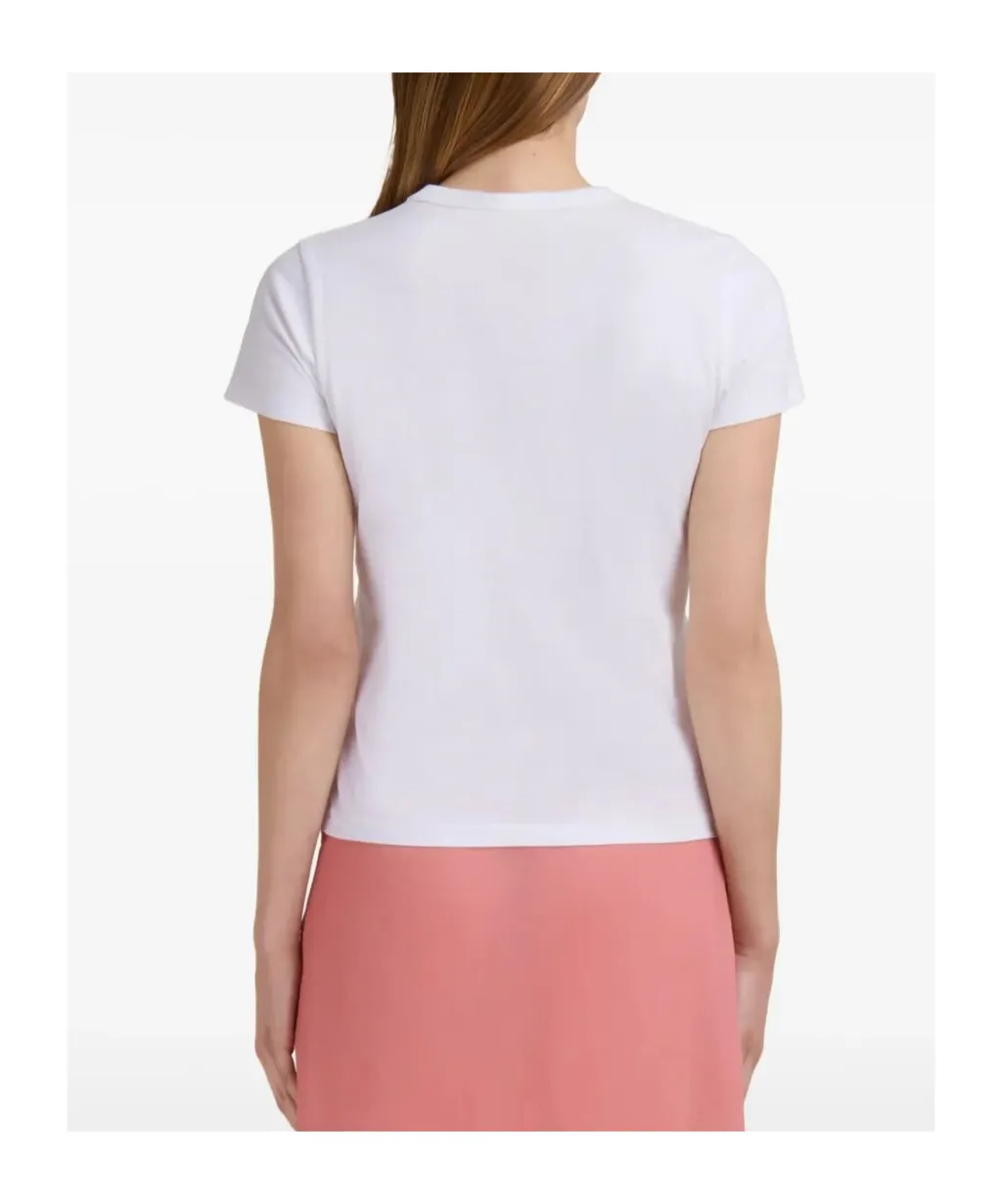 Floral-Embroidered T-Shirt