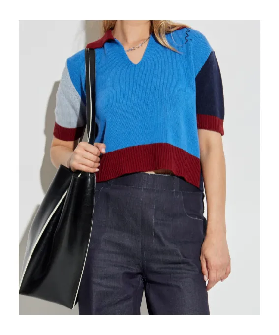 Colourblock Short-Sleeve Top