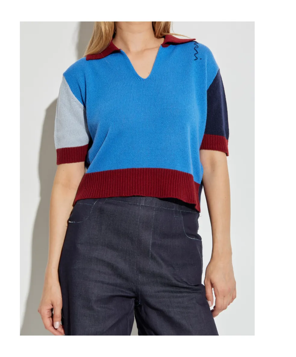 Colourblock Short-Sleeve Top