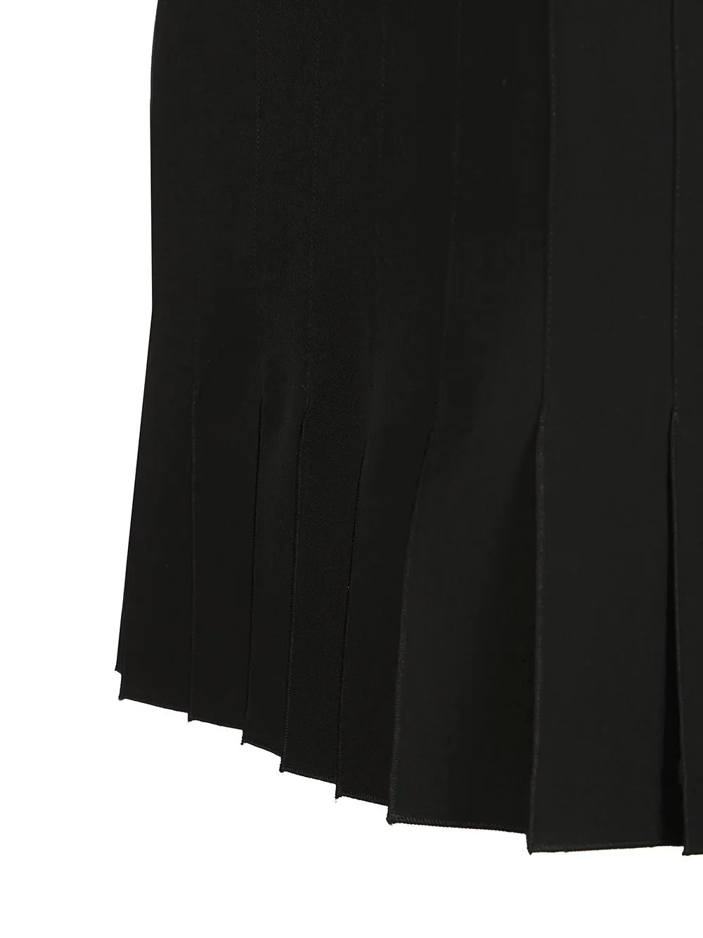 Pleated Wool Mini Skirt