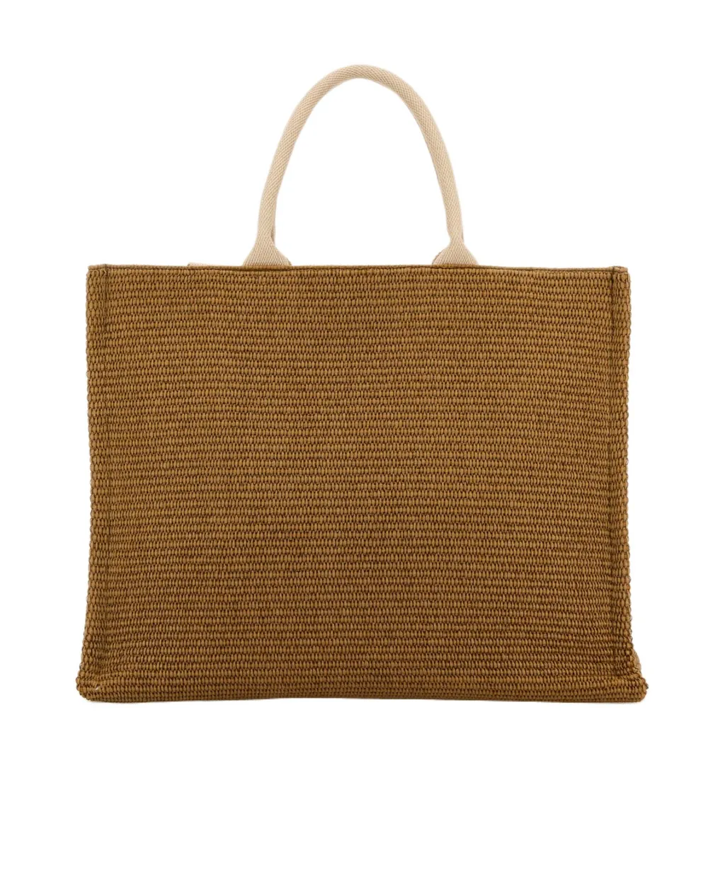 Raffia Flower Tote Bag
