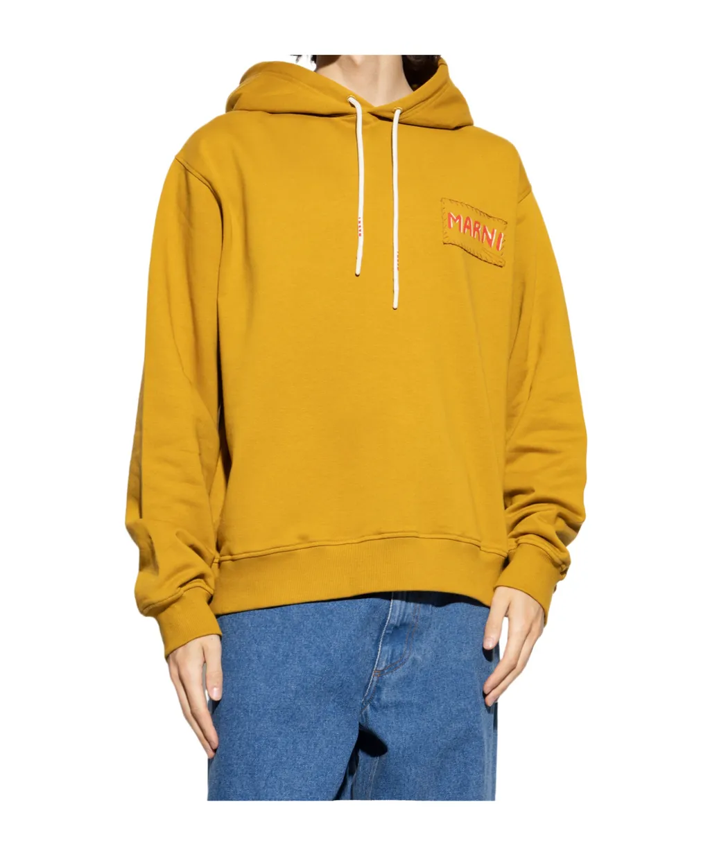Logo-Patch Cotton Hoodie