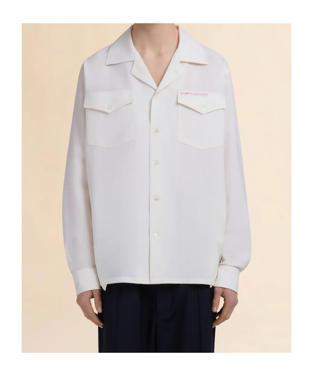 Patch Pockets Button-Up Shirt