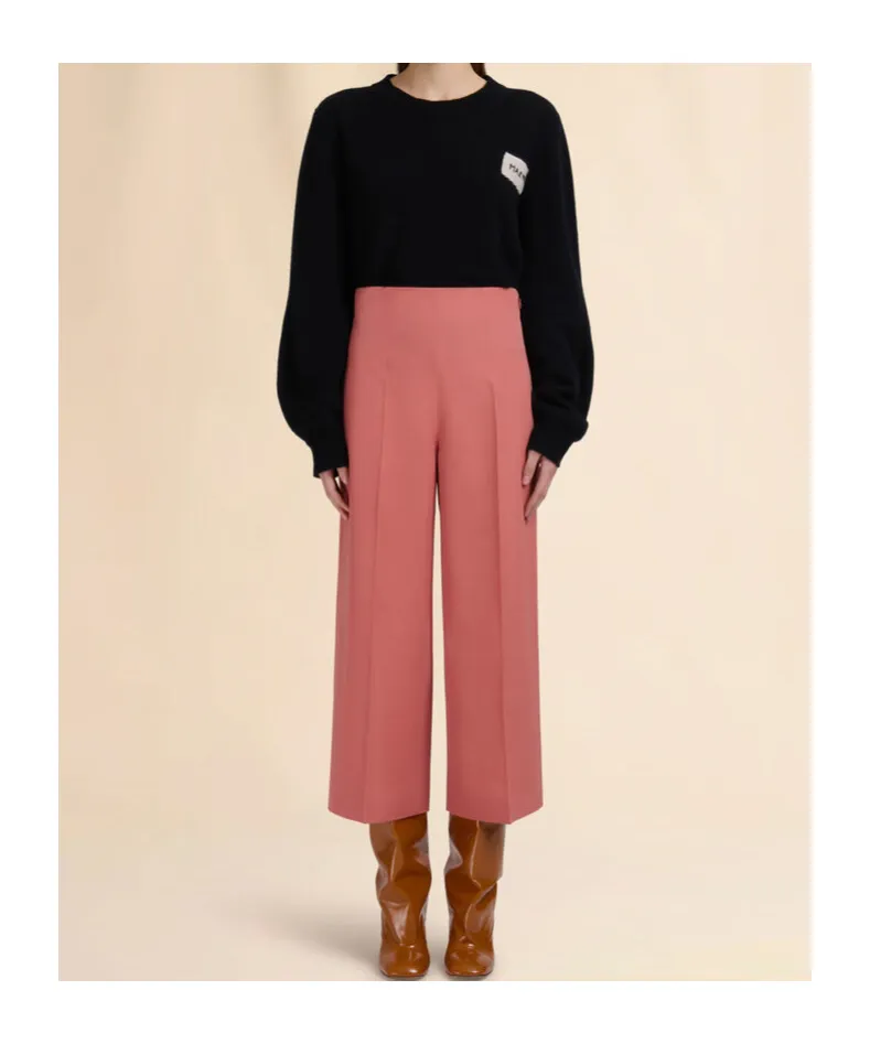 Wool Cropped Trousers