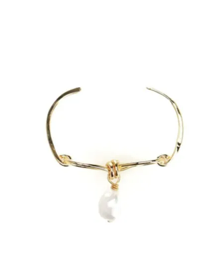 Bow Pearl-Drop Bracelet