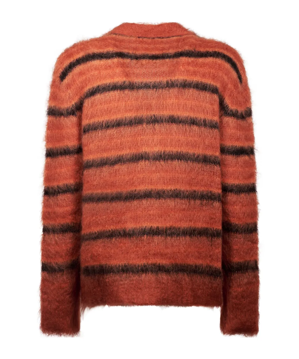 Brushed Stripe Cardigan